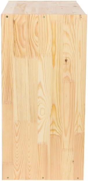 PROREGAL VINCELLAR MOD Modular Wine Rack H x W x D 60 x 60 x 30 cm Extension Module for 30 Bottles with Extendable Levels Solid Pine Wood Natural Wine Holder Wine Stand Bottle Rack Wooden Shelf