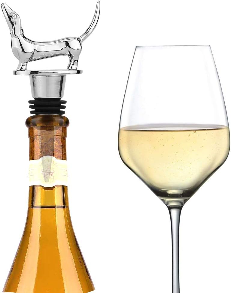 Dachshund Wine Bottle Stopper Champagne Cava Prosecco Sparkle Drink Funny Gifts