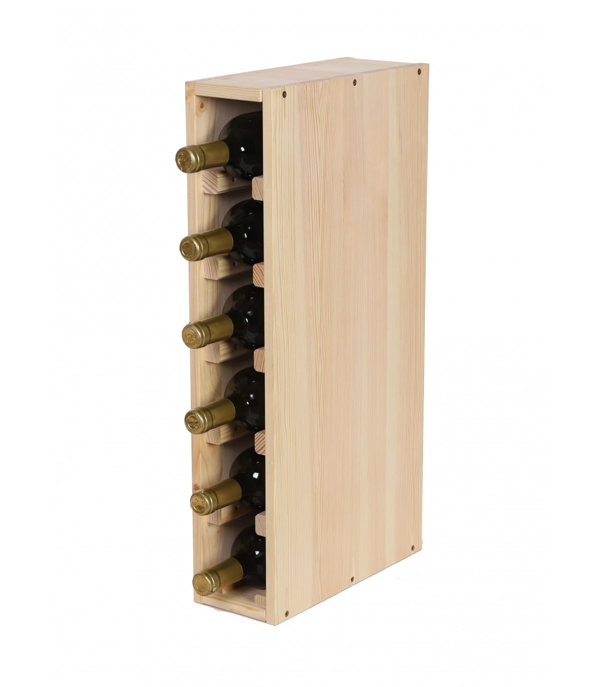 PROREGAL VINCELLAR MOD Modular Wine Rack H x W x D 60 x 60 x 30 cm Extension Module for 30 Bottles with Extendable Levels Solid Pine Wood Natural Wine Holder Wine Stand Bottle Rack Wooden Shelf